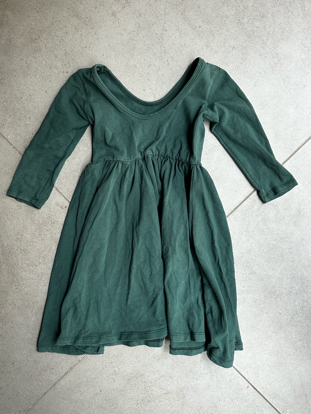 Alice + Ames 4T Girls Green Long Sleeve Twirl Dress - Picture 3 of 4